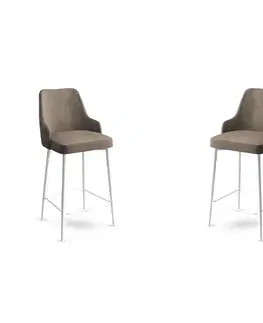 Bar Stool Set (2 Pieces) Enox - Cappuccino, White