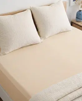 4Home Jersey prostěradlo DELUXE béžová, 140–160 x 200 cm, 140–160 x 200 cm