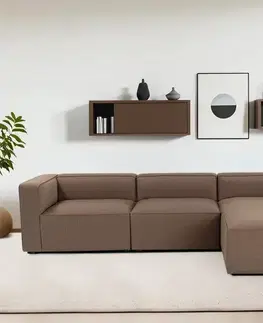 Rohová sedací souprava Mora XL (L1-O1-ChlRight) - Brown