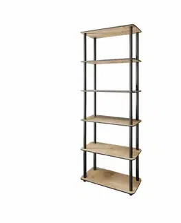 Regál Rect Oak, 6 polic