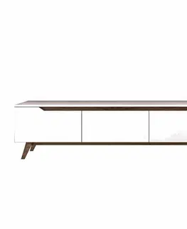 Televizní stolek Dita White and Walnut