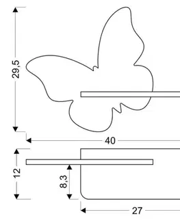 Dětská lampička BUTTERFLY LED Candellux