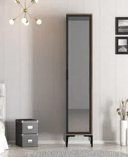 Šatní skříň Kumsal R - Walnut, Anthracite