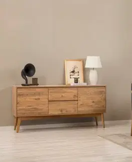 Set s rozkládacím stolem, židlemi a konzolou (6 kusů) Vina 01 1053 - Atlantic Pine, Anthracite