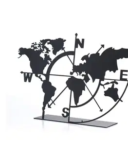Dekorativní předmět Worl Map - Black