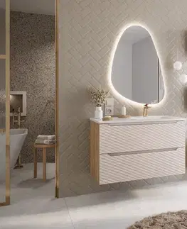 ArtCom Keramické umyvadlo GO2 100 L | bílý lesk 100 cm