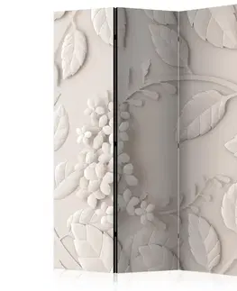 Paraván Paper Flowers (Cream) Dekorhome