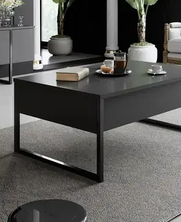 Konferenční stolek Luxe Anthracite and Black