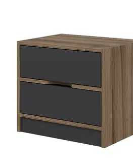 Noční stolek Elina Walnut Anthracite