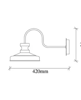 Nástěnná lampa Berceste - 182BLACK-A
