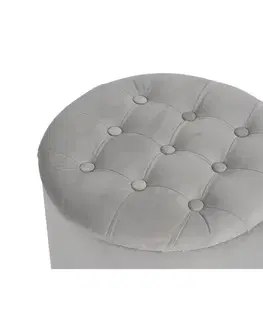 Taburet s úložným prostorem SOFT Button, šedá