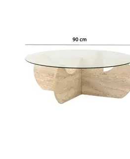 Konferenční stolek Hima Travertine