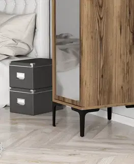 Šatní skříň Kumsal R - Walnut