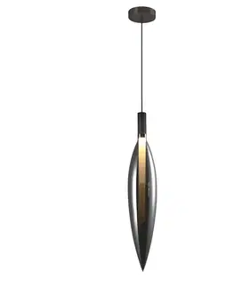 Lampa wisząca Nordic szklana pojedyncza dymiony klosz do jadalni