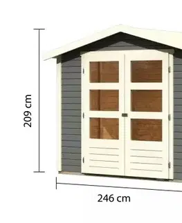 Dřevěný zahradní domek AMBERG 3 Lanitplast