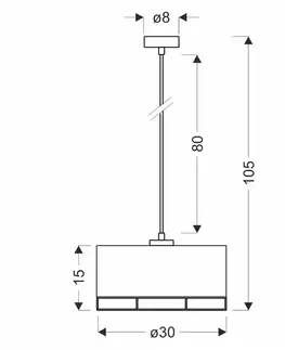 Stropní lampa Ardi černá + dřevěné 1x40W E27 černé stínidlo
