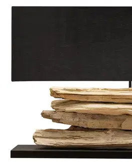 Estila Designová jedinečná stolní lampa z naplaveného dřeva