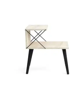 Noční stolek Cross Travertine and Black