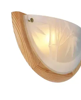 Stropní svítidlo Bambusové stropní svítidlo Dřevěné Standardní 1X60 W E27 Borovice