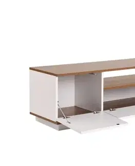 TV stolek Veramont - White, Walnut