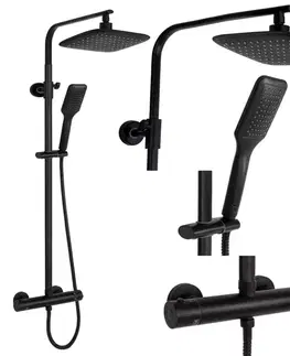 REA Sprchový set s baterií 150mm Tom černý REA-P7101