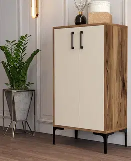 Botník Prag - Walnut, Cream