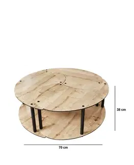 Sada konferenčních stolků Yin Yang 3 70 - Oak