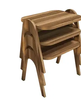 Sada odkládacích stolků (3 kusy) Paris - Walnut