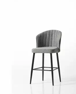 Sada barových židlí Rubi Grey and Black, 2 ks, 2 ks