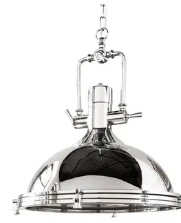 Estila Luxusní moderní závěsné svítidlo Industrial 45cm stříbrné