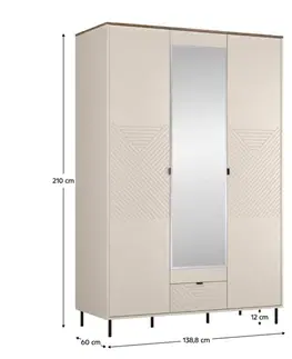 Šatní skříň EYCO 3D1S Tempo Kondela