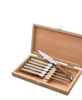 Steakové nože v drevenom boxe set 6 ks - Basic - 118790