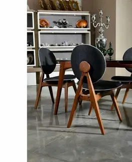 Sada jídelních židlí Touch Anthracite and Walnut, 2 ks