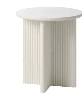 Estila Příruční stolek Hvidea, greige, Ø 50 cm