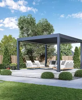 Elektrická bioklimatická pergola PRESTIGE 4x4 m Rojaplast