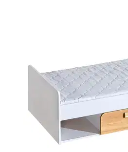 Dolmar Dětská postel CORNETO L13 | 80 x 195 cm Barva: Bílý briliant / dub nash