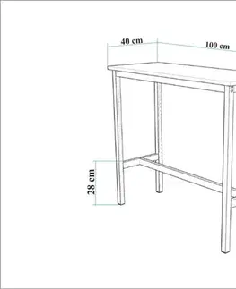 Bar Table & Stool Set (3 Pieces) Mola Set 100 - Barok Black