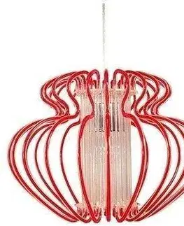 Červená závěsná lampa 45x33cm Imperia