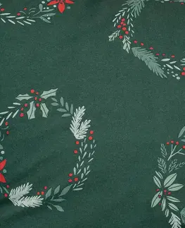 4Home Vánoční bavlněné povlečení Poinsettia, 140 x 220 cm, 70 x 90 cm