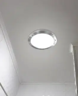 Stropní lampa Aquila 32cm 1xE27 Saténový nikl IP44