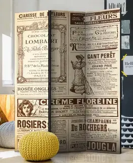 Paraván Vintage Magazines Dekorhome