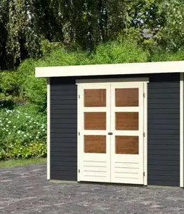 Dřevěný zahradní domek ASKOLA 6 s přístavkem 240 Lanitplast
