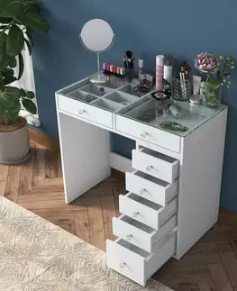 Kosmetický stůl Aurora White