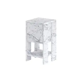 Noční stolek Ema - Carrara Marble