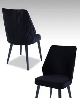 Sada židlí (4 kusy) Pufi - Black