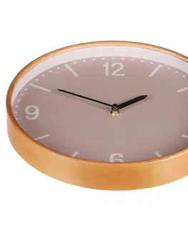Nástěnné hodiny Simplex béžová, pr. 32 cm, MDF