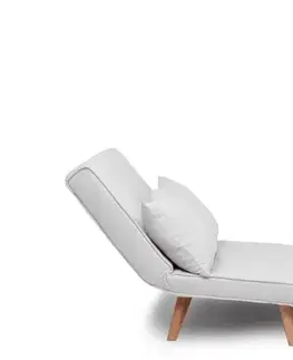 Dvoumístná rozkládací pohovka Folde 2-Seater - Teddy Fabric - White