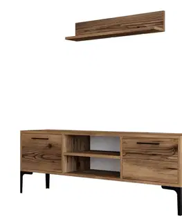 TV stěna / Sestava pod TV Riga - Walnut