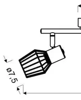 Nástěnná lampa 2X40W E14 šedá VIKING
