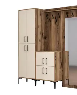 Předsíňová stěna Berlin ABC - Walnut, Cream